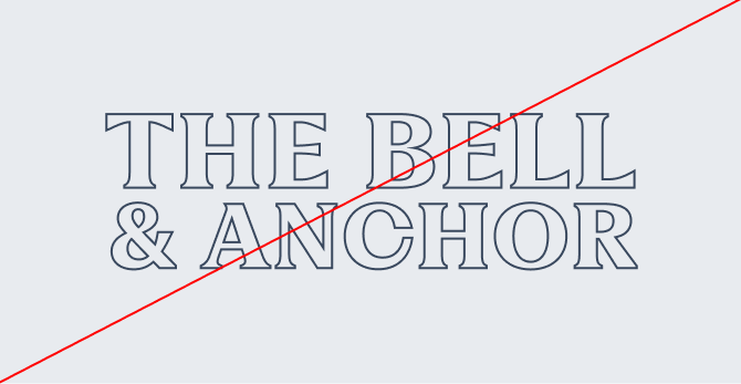 Image of brand logo incorrectly outlined